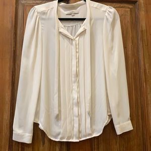 Loft XS pleat front top